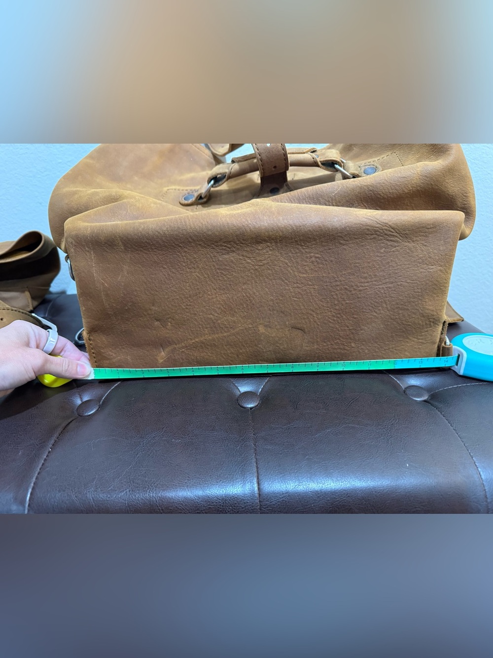 NWOT Discontinued Saddleback Leather Co. Large 14in. Overnight Bag Set - Picture 7 of 9